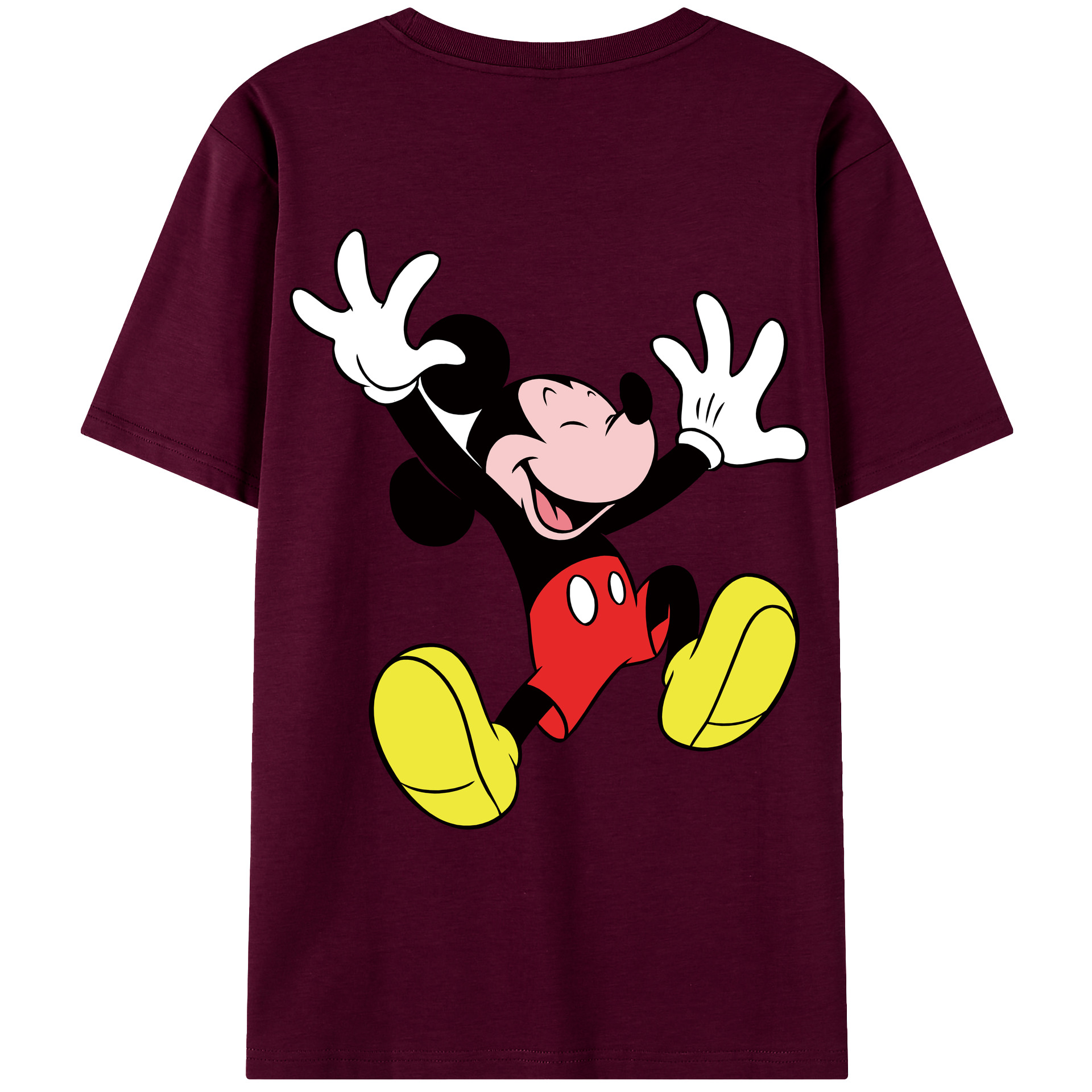 （画像用） ミッキーマウス Mickey Mouse レディース半袖Tシャツ(バックプリント)
